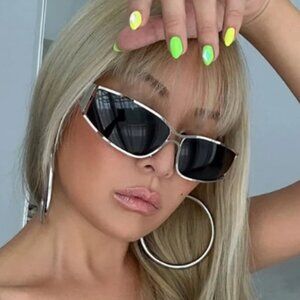 NEW Retro BLACK Hollow Sunglasses – Classic Outdoor Beach Shades